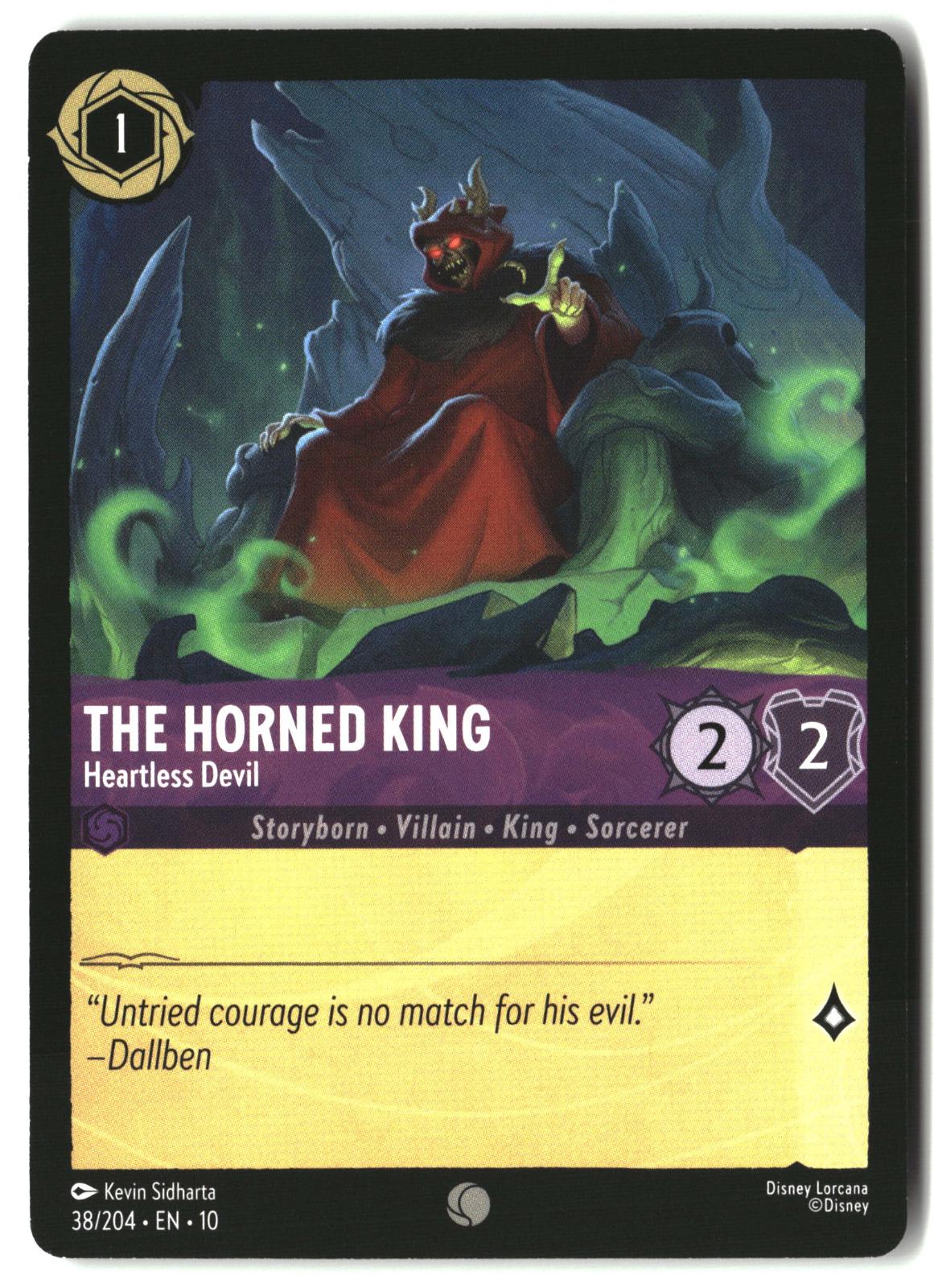 The Horned King - Heartless Devil 38/204 Common Whispers in the Well Lorcana LP