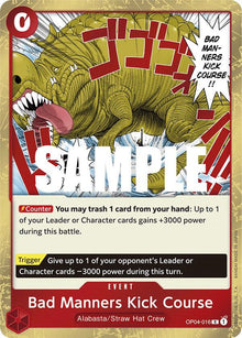 Bad Manners Kick Course OP04-016 Rare Kingdoms of Intrigue One Piece Foil NM