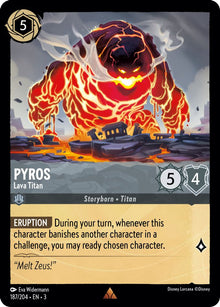 Pyros - Lava Titan 187/204 Rare Into the Inklands Lorcana Near Mint