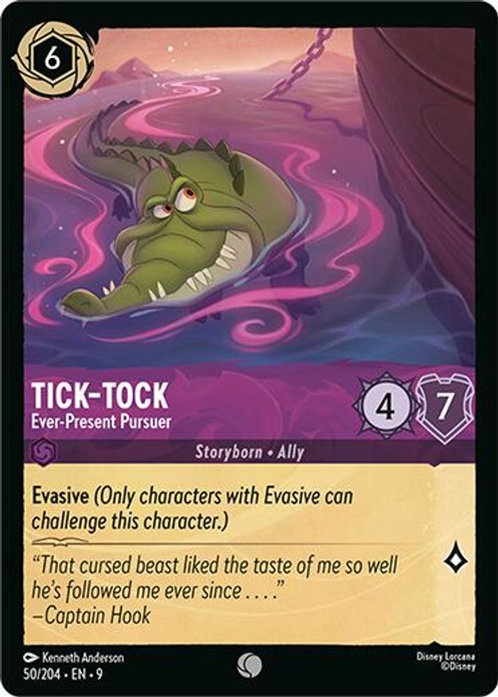 Tick-Tock - Ever-Present Pursuer 50/204 Common Fabled Lorcana Near Mint