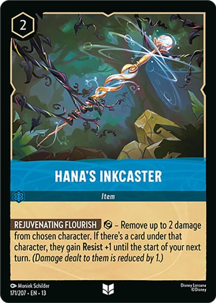 Hana's Inkcaster 171/204 Uncommon Attack of the Vine! Lorcana Near Mint