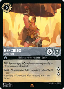 Hercules - Divine Hero 181/204 Rare Rise of the Floodborn Lorcana Near Mint