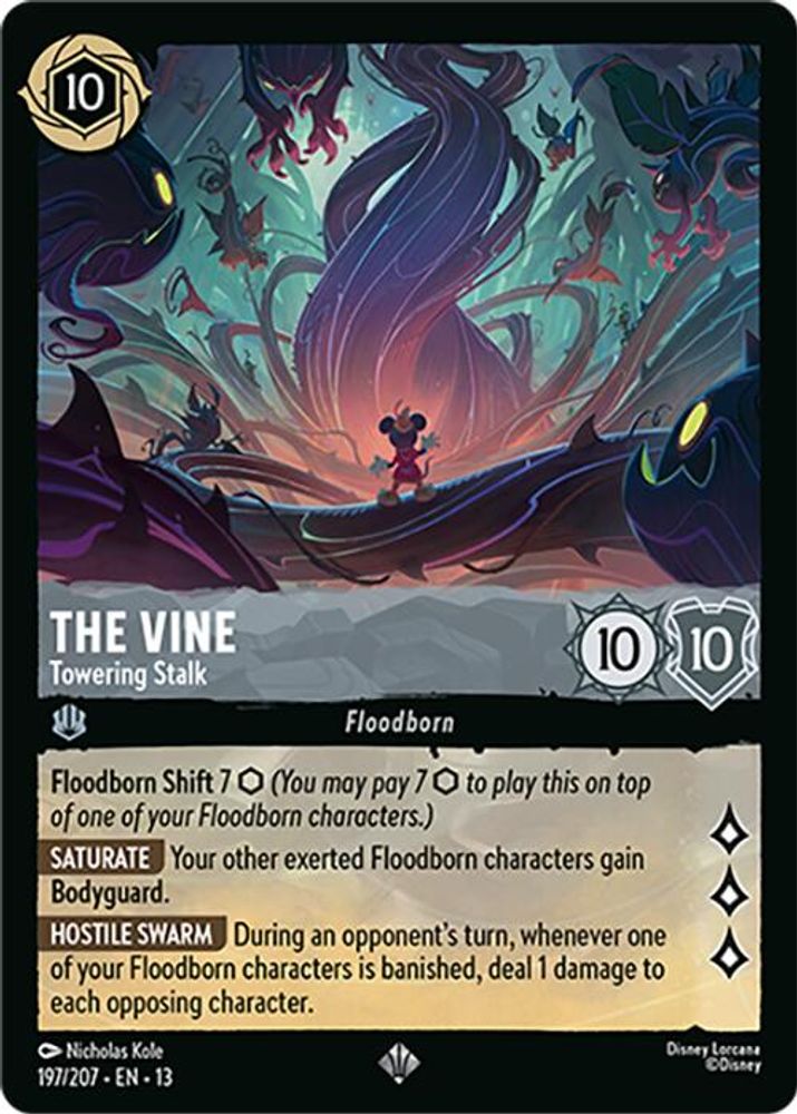 The Vine - Towering Stalk 197/204 Super Rare Attack of the Vine! Lorcana NM