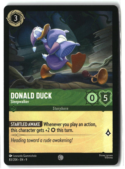 Donald Duck - Sleepwalker 83/204 Common Fabled Lorcana Lightly Played