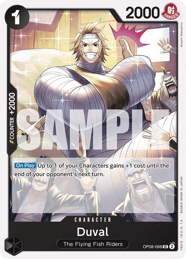 Duval OP08-088 Uncommon Two Legends One Piece Near Mint