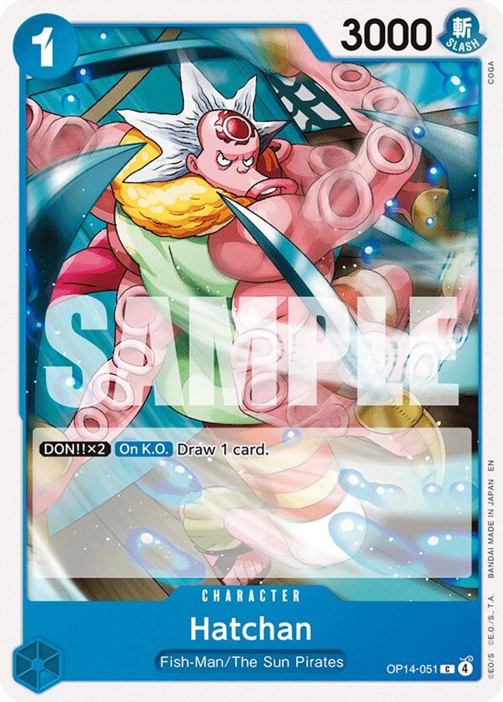 Hatchan OP14-051 Common The Azure Sea's Seven One Piece Near Mint