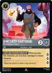 Vincenzo Santorini - The Explosives Expert 197/204 Reign of Jafar Lorcana NM