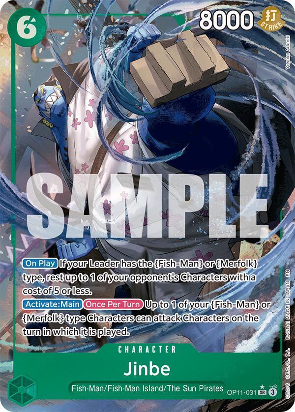 Jinbe (031) (Alternate Art) OP11-031 A Fist of Divine Speed One Piece Foil NM