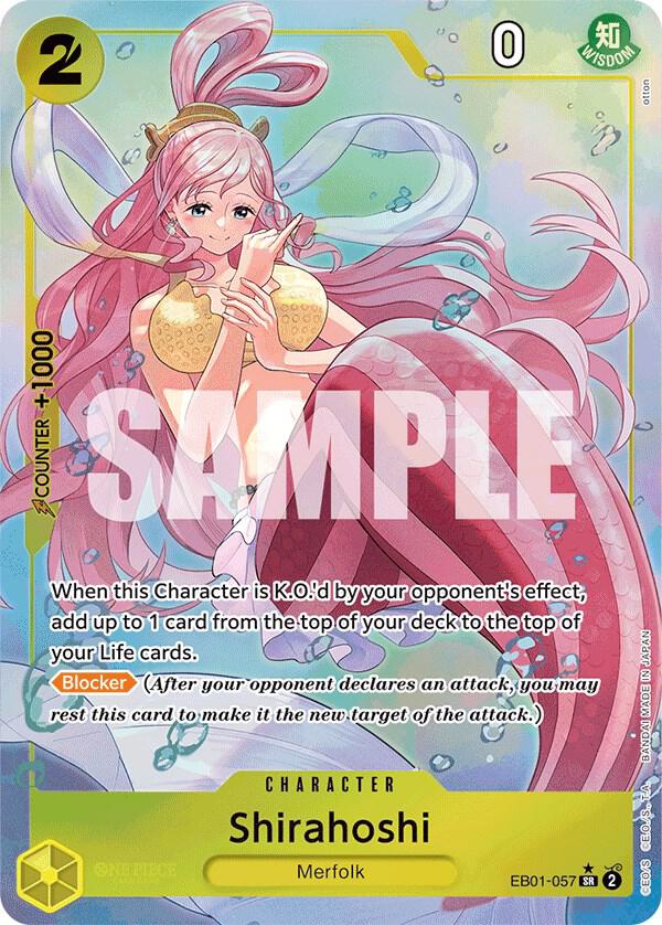 Shirahoshi (Alternate Art) EB01-057 Extra Booster: Memorial Collection One Piece Foil NM