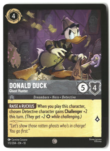 Donald Duck - Ghost Hunter 172/204 Common Whispers in the Well Lorcana LP