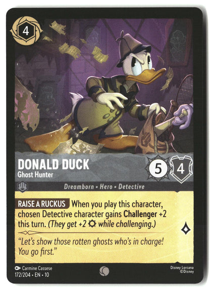 Donald Duck - Ghost Hunter 172/204 Common Whispers in the Well Lorcana LP