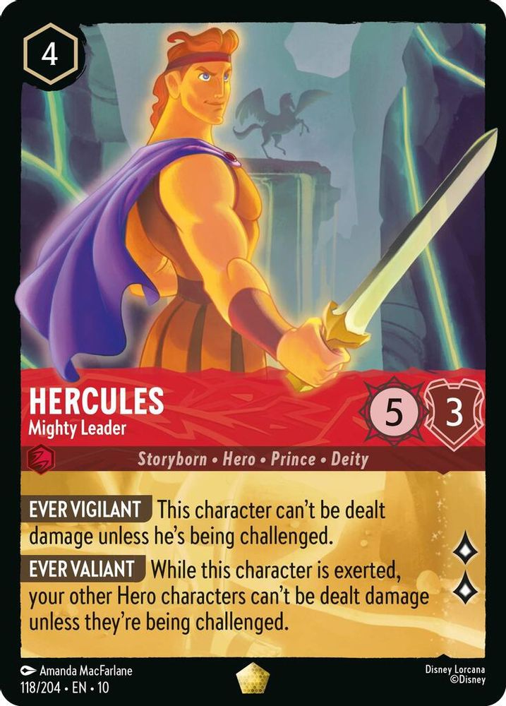 Hercules - Mighty Leader 118/204 Legendary Whispers in the Well Lorcana NM