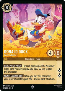 Donald Duck - Coin Collector 37/204 Super Rare Reign of Jafar Lorcana Near Mint
