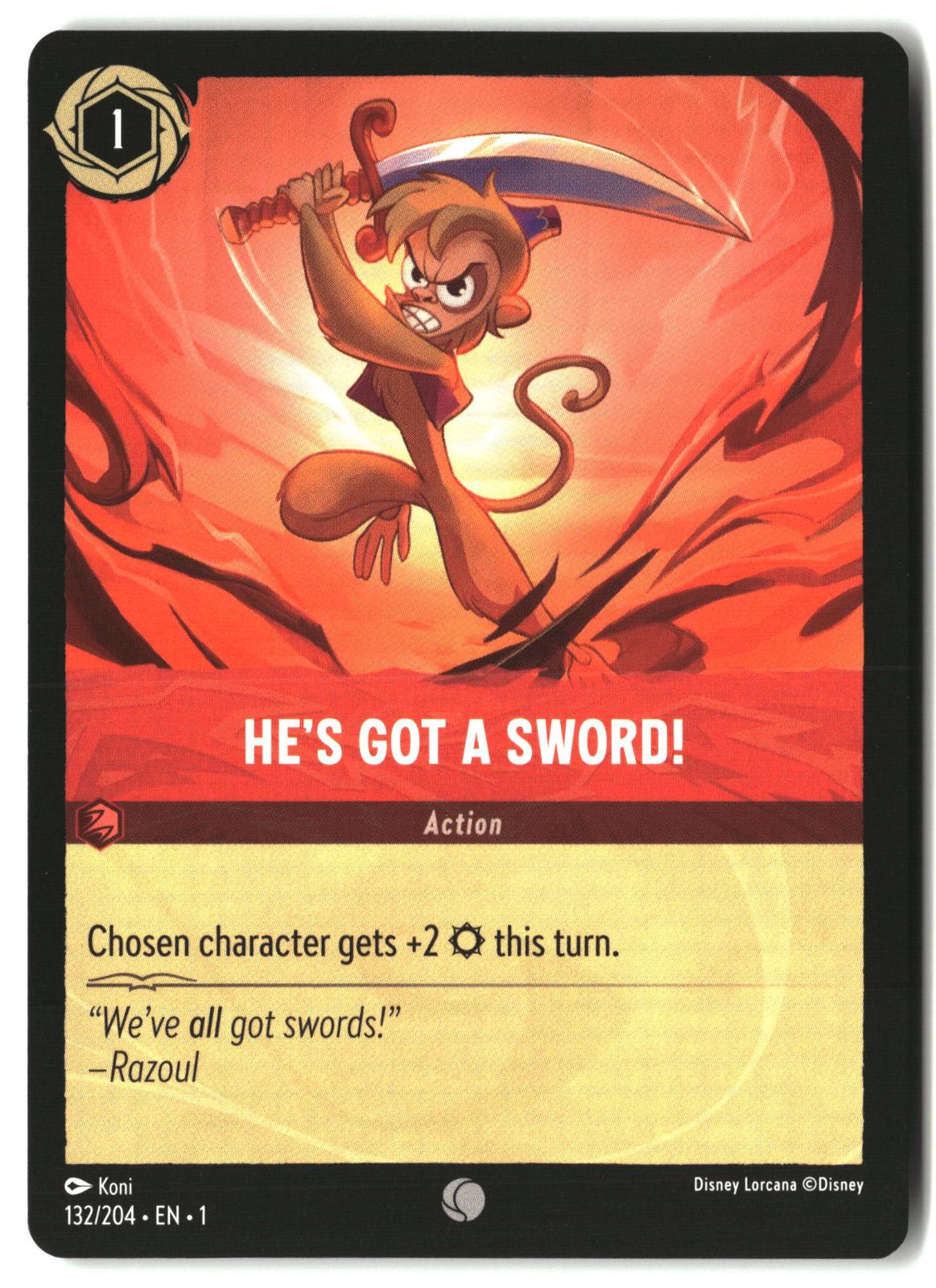 He's Got A Sword! 132/204 Common The First Chapter Lorcana Lightly Played