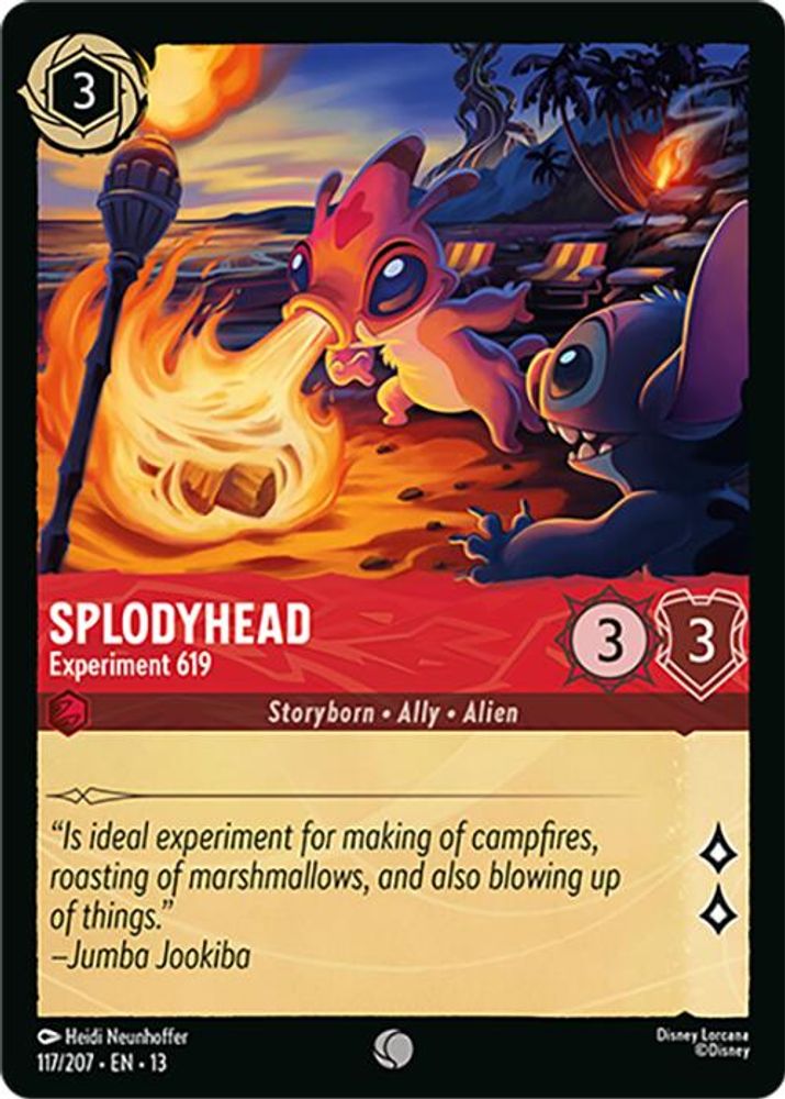 Splodyhead - Experiment 619 117/204 Common Attack of the Vine! Lorcana Near Mint