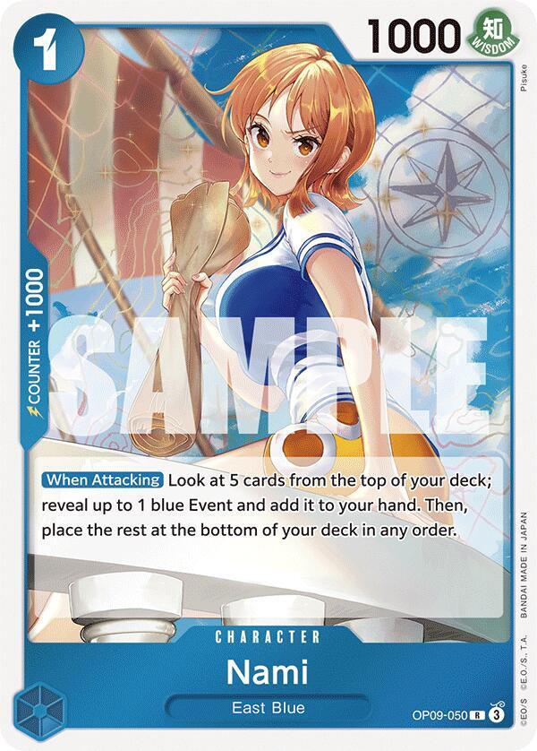 Nami (050) OP09-050 Rare Emperors in the New World One Piece Foil Near Mint