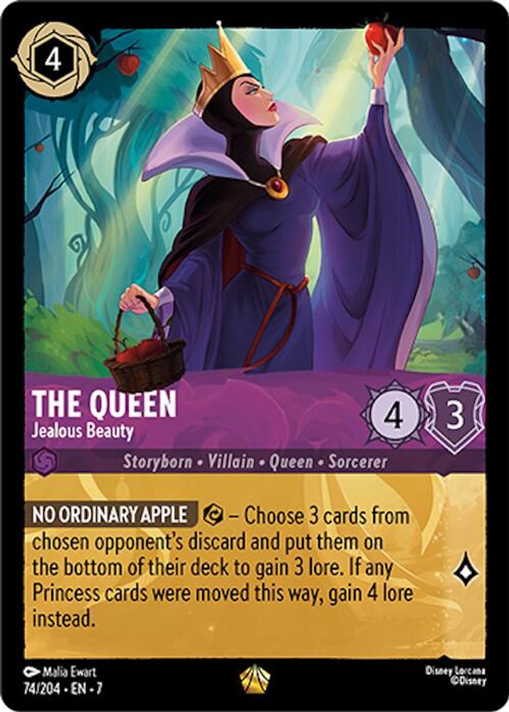 The Queen - Jealous Beauty 74/204 Legendary Archazia's Island Lorcana Near Mint