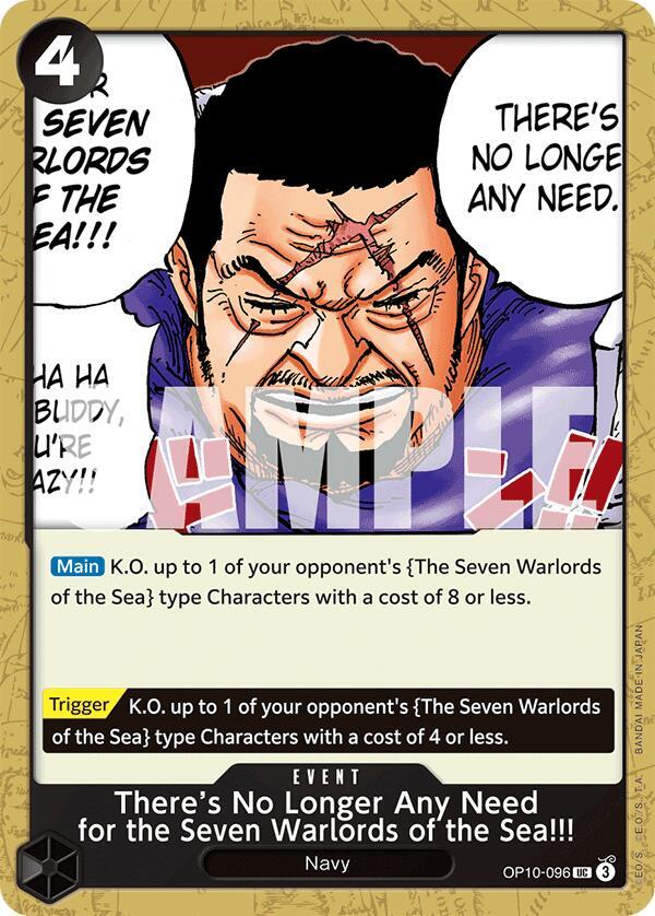 There's No Longer Any Need for the Seven Warlords of the Sea!!! OP10-096 Royal Blood One Piece NM
