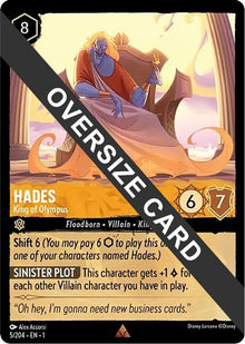 Hades - King of Olympus (Oversized) 5/204 The First Chapter Lorcana Cold Foil NM