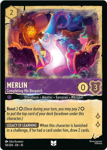 Merlin - Completing His Research 58/204 Uncommon Whispers in the Well Lorcana NM