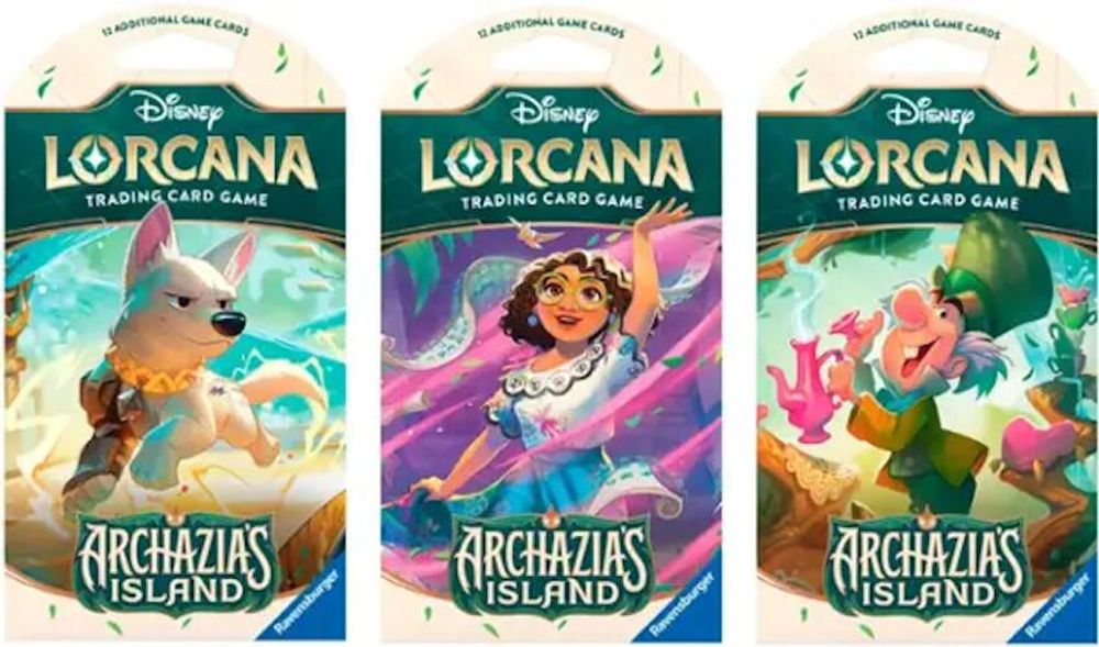 Disney Lorcana: Archazia's Island Sleeved Booster Pack Art Bundle 