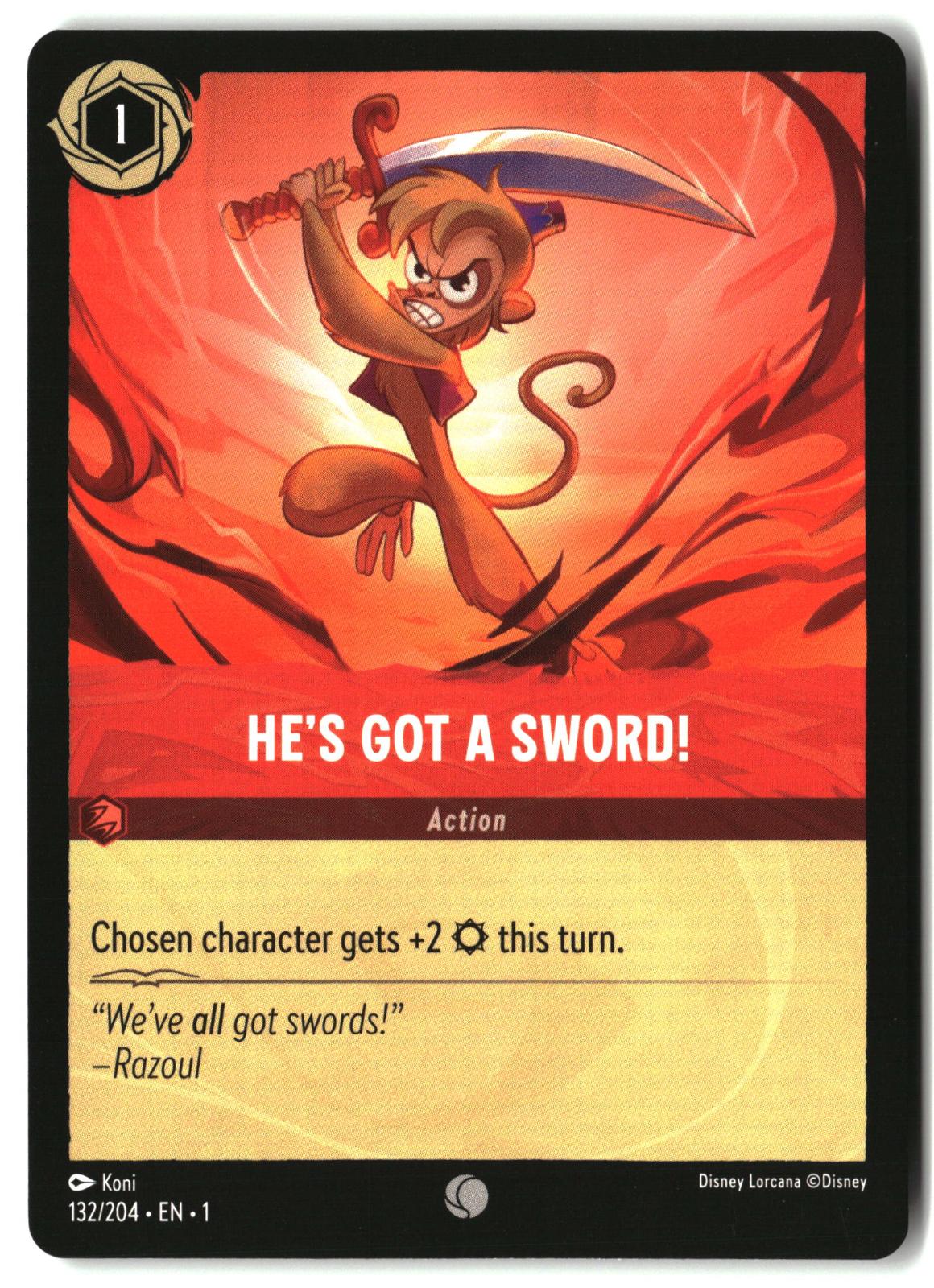 He's Got A Sword! 132/204 Common The First Chapter Lorcana Lightly Played