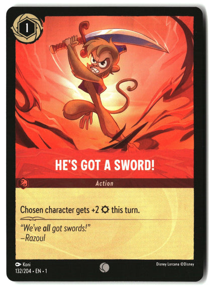 He's Got A Sword! 132/204 Common The First Chapter Lorcana Lightly Played