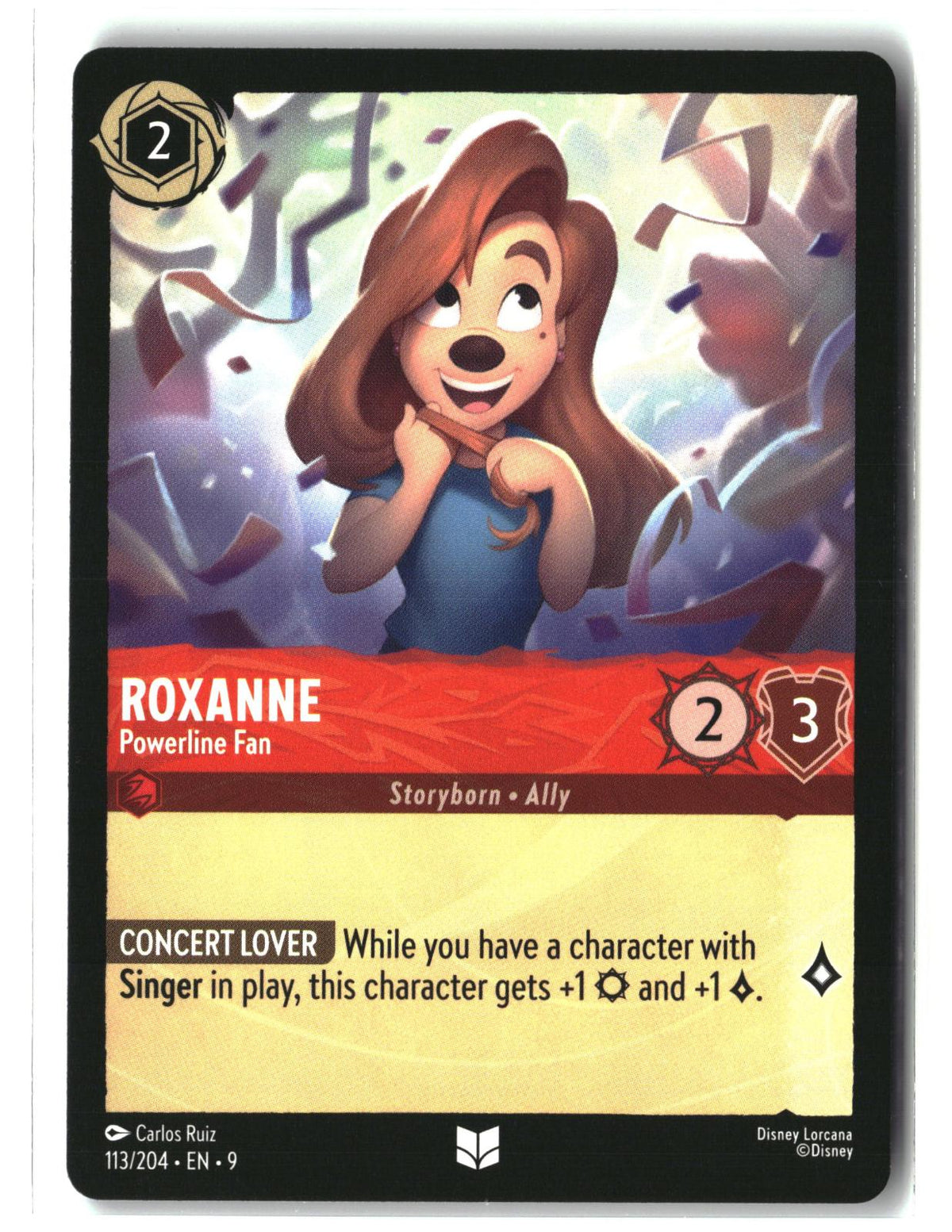 Roxanne - Powerline Fan 113/204 Uncommon Fabled Lorcana Lightly Played