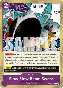 Slow-Slow Beam Sword (Pirate Foil) OP07-076 Premium Booster -The Best- Vol. 2 One Piece NM