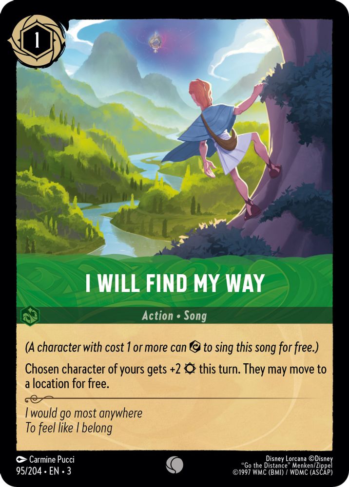 I Will Find My Way 95/204 Common Into the Inklands Lorcana Near Mint