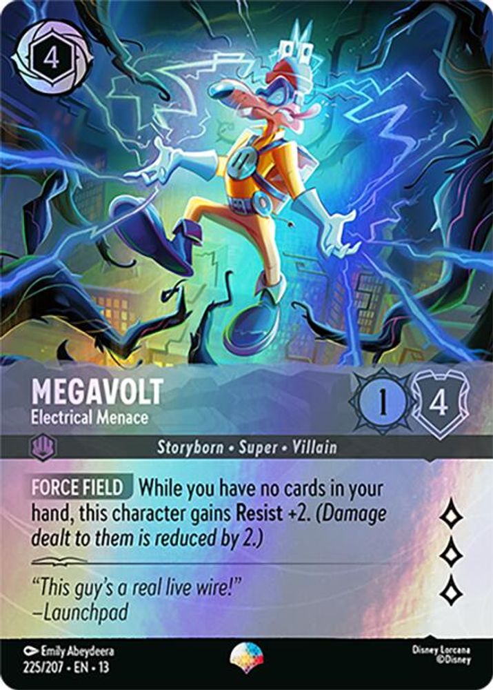 Megavolt - Electrical Menace (Epic) 225/204 Attack of the Vine! Lorcana Holo NM