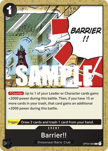Barrier!! OP04-095 Common Kingdoms of Intrigue One Piece Near Mint