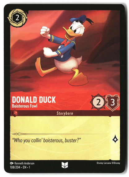 Donald Duck - Boisterous Fowl 108/204 Uncommon The First Chapter Lorcana LP