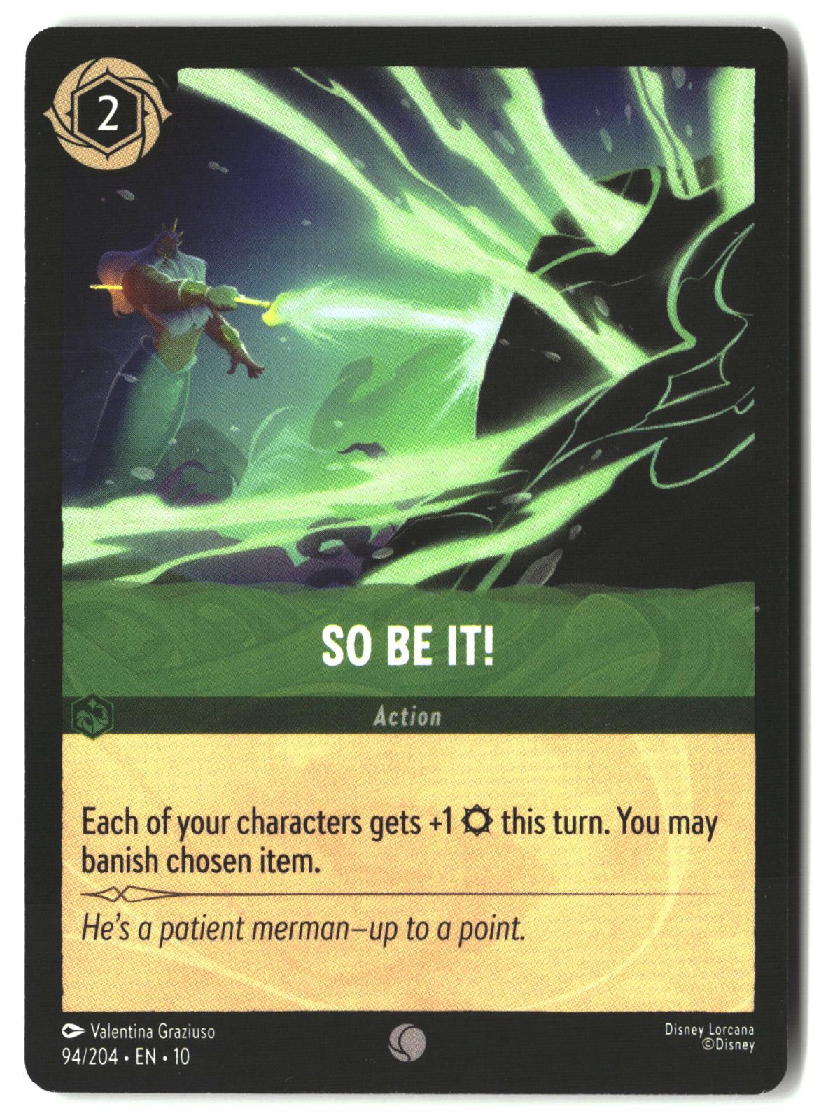 So Be It! 94/204 Common Whispers in the Well Lorcana Lightly Played