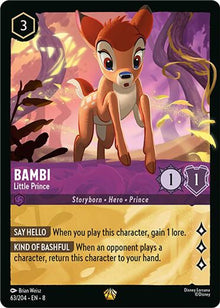 Bambi - Little Prince 63/204 Legendary Reign of Jafar Lorcana Near Mint