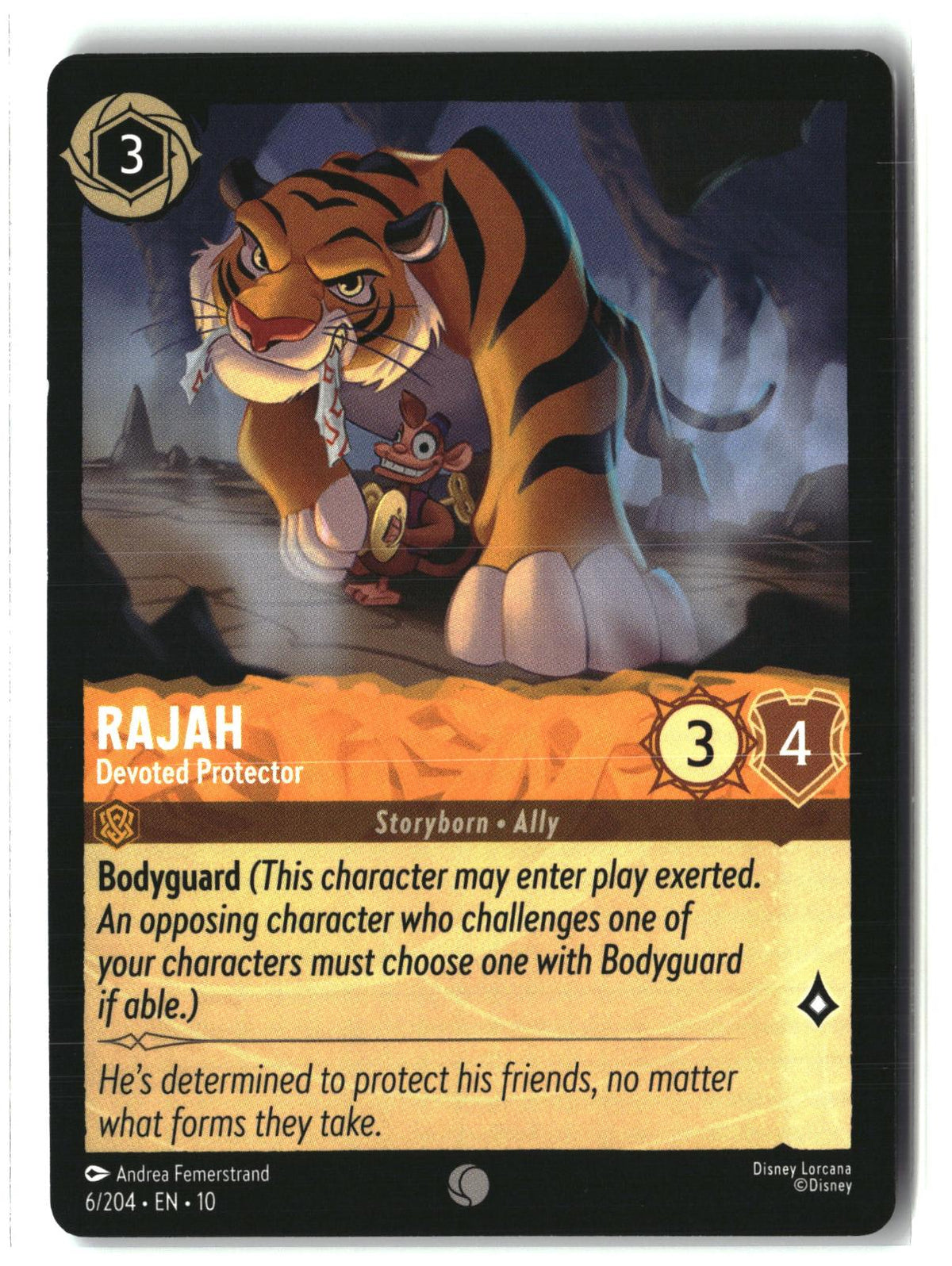 Rajah - Devoted Protector 6/204 Common Whispers in the Well Lorcana LP