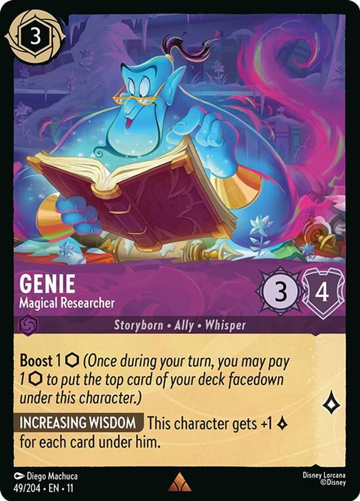 Genie - Magical Researcher 49/204 Rare Winterspell Lorcana Near Mint