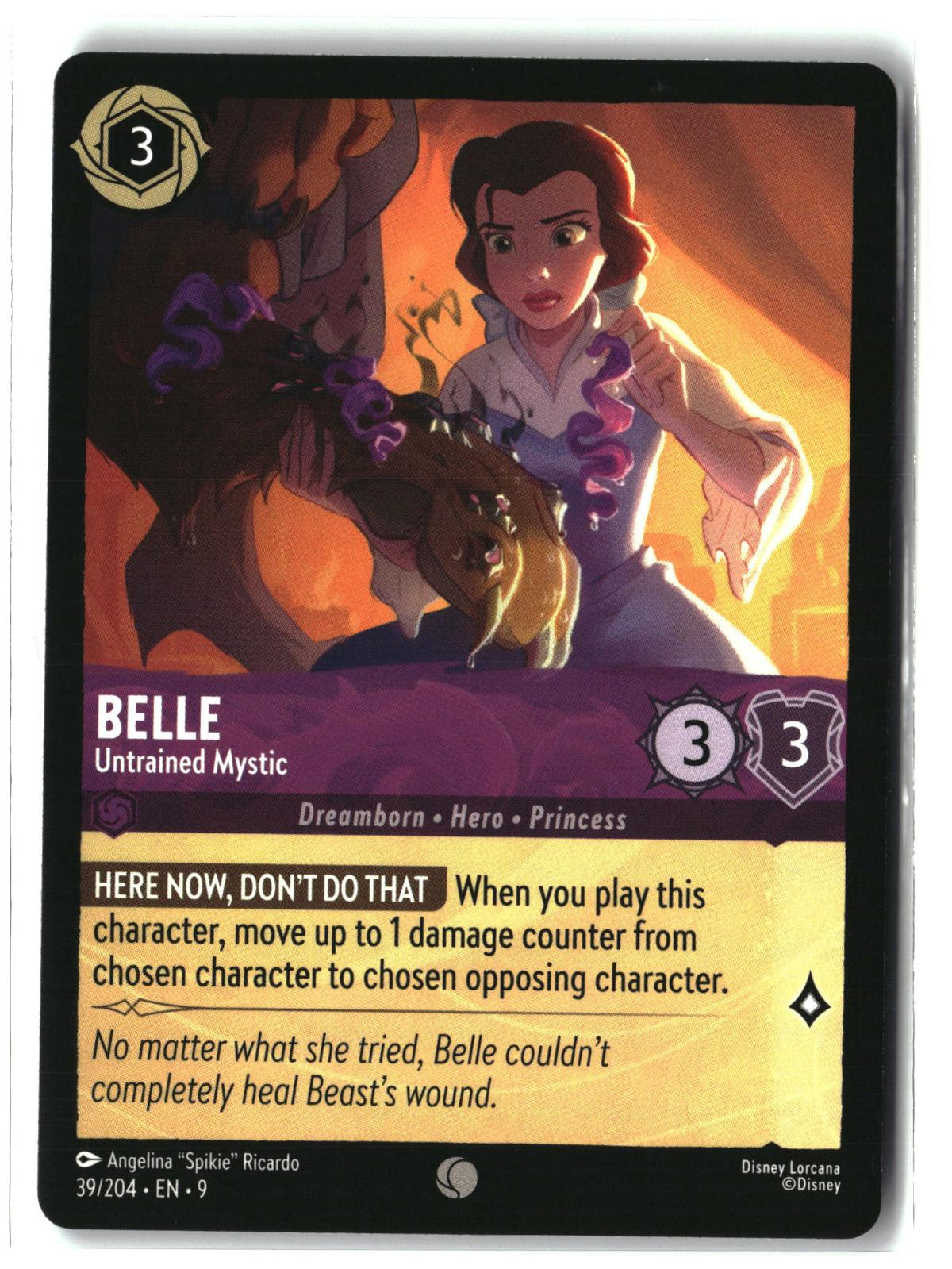 Belle - Untrained Mystic 39/204 Common Fabled Lorcana Lightly Played