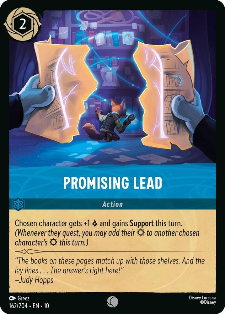 Promising Lead 162/204 Common Whispers in the Well Lorcana Near Mint
