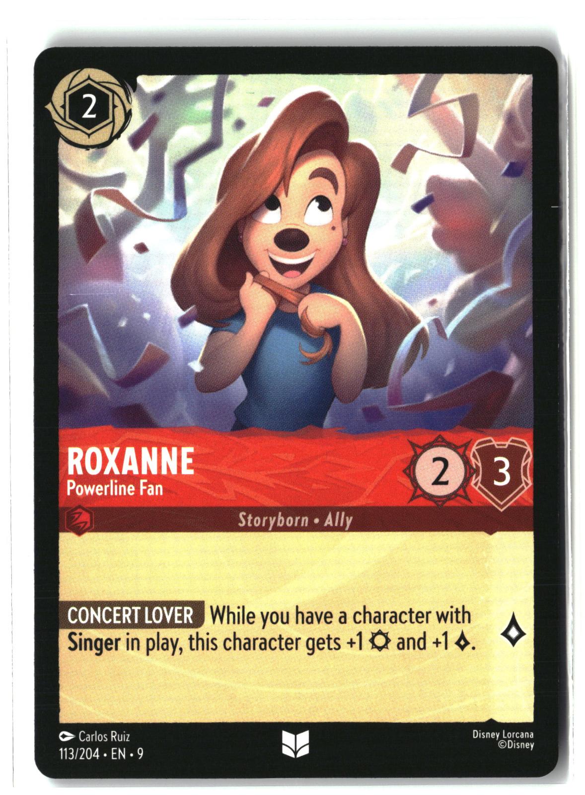 Roxanne - Powerline Fan 113/204 Uncommon Fabled Lorcana Lightly Played