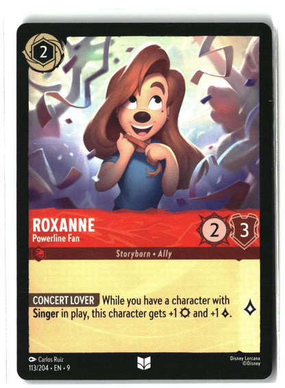 Roxanne - Powerline Fan 113/204 Uncommon Fabled Lorcana Lightly Played