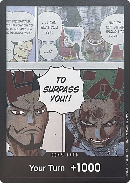 DON!! Card (Mihawk & Zoro) (Double Pack Set Vol. 3) Wings of the Captain One Piece Foil NM