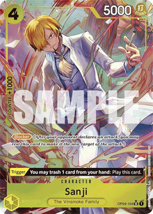 Sanji (Alternate Art) OP04-104 Premium Booster -The Best- One Piece Foil NM