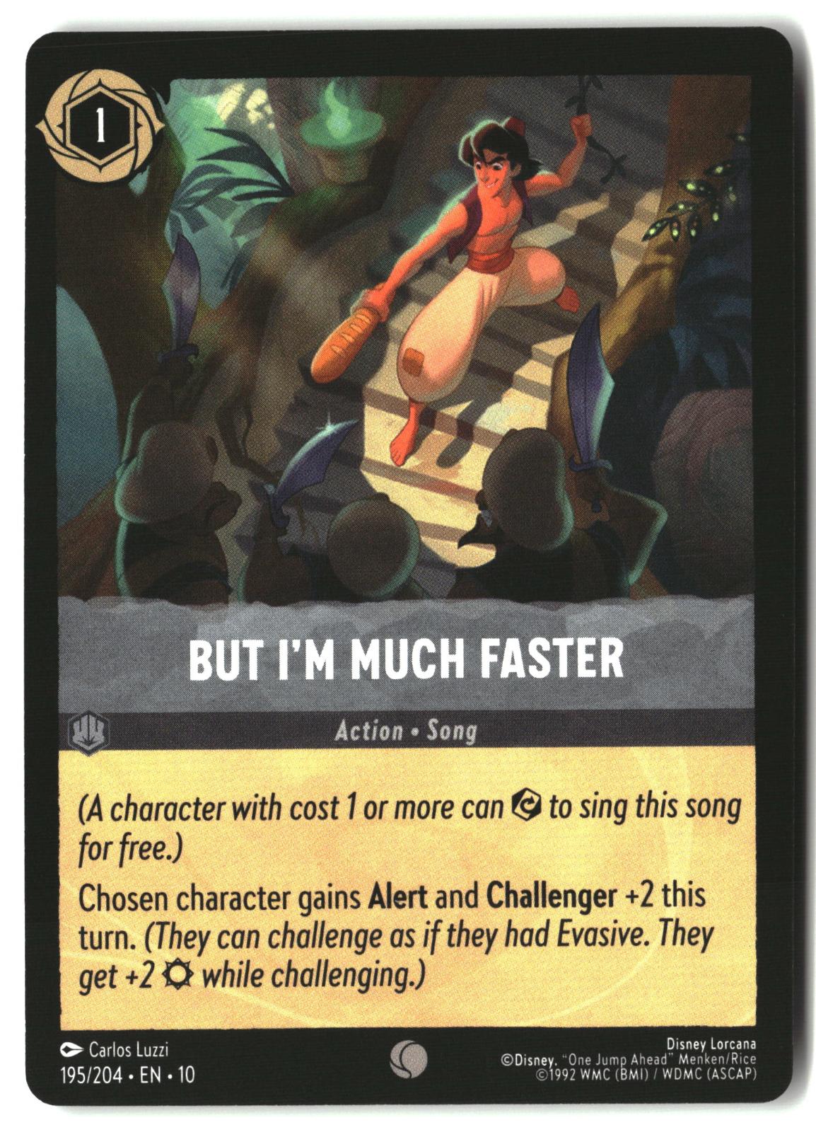But I'm Much Faster 195/204 Common Whispers in the Well Lorcana Lightly Played