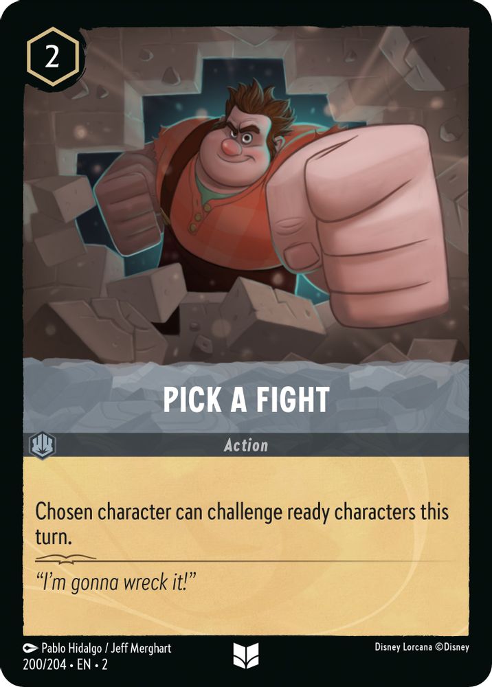 Pick a Fight 200/204 Uncommon Rise of the Floodborn Lorcana Near Mint