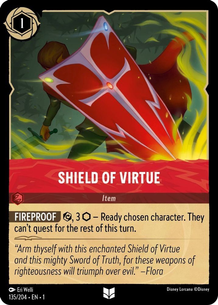 Shield of Virtue 135/204 Uncommon The First Chapter Lorcana Near Mint