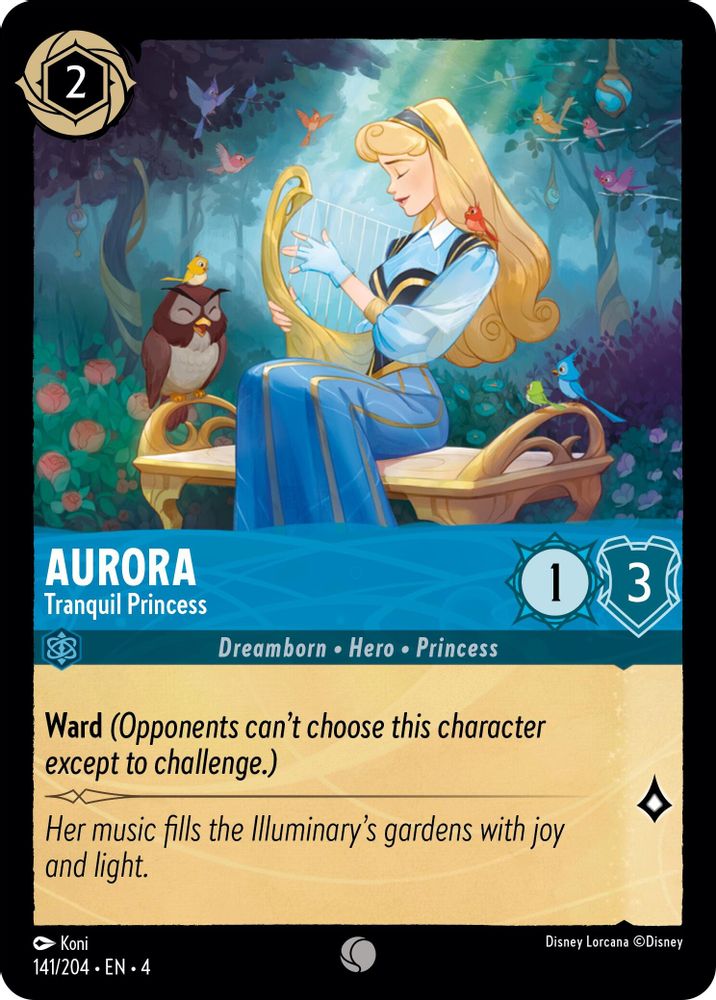 Aurora - Tranquil Princess 141/204 Common Ursula's Return Lorcana Near Mint