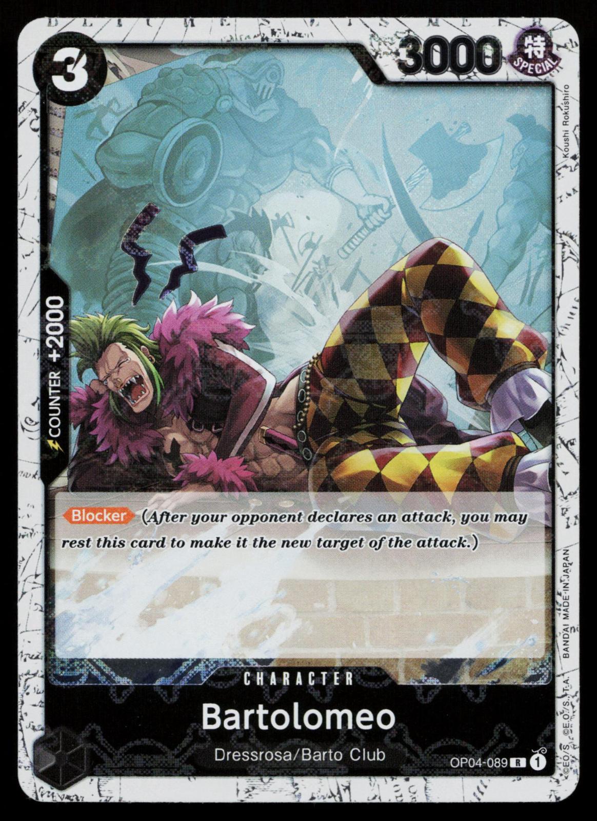 Bartolomeo (Jolly Roger Foil) OP04-089 Premium Booster -The Best- One Piece NM
