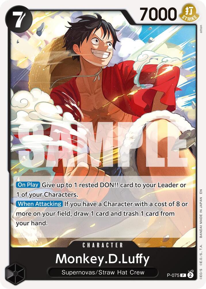 Monkey.D.Luffy (Reprint) P-075 Premium Booster -The Best- Vol. 2 One Piece NM