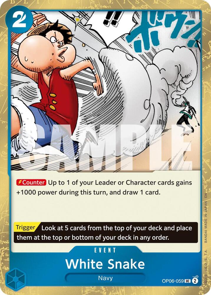 White Snake (Pirate Foil) OP06-059 Premium Booster -The Best- Vol. 2 One Piece NM